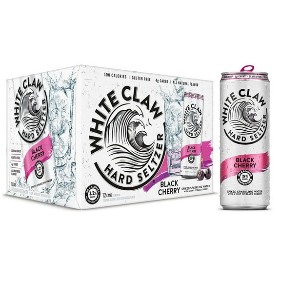 White Claw Black Cherry Hard Seltzer, 12 fl. oz. can, 12 pk.