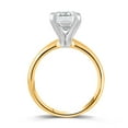 thumbnail image 3 of Lab Created Emerald Cut Solitaire Diamond Ring in 18K Gold, 3 of 7