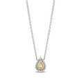 thumbnail image 3 of 0.65 CT. TW Pear Cut Natural Yellow Halo Diamond Pendant in 18K Gold, 3 of 6