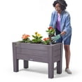 thumbnail image 2 of Step2 Lakewood Dark Cedar Raised Planter, 2 of 12