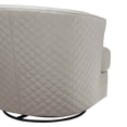 thumbnail image 3 of Belfield 100% Top Grain Leather Swivel Accent Chair, 3 of 8