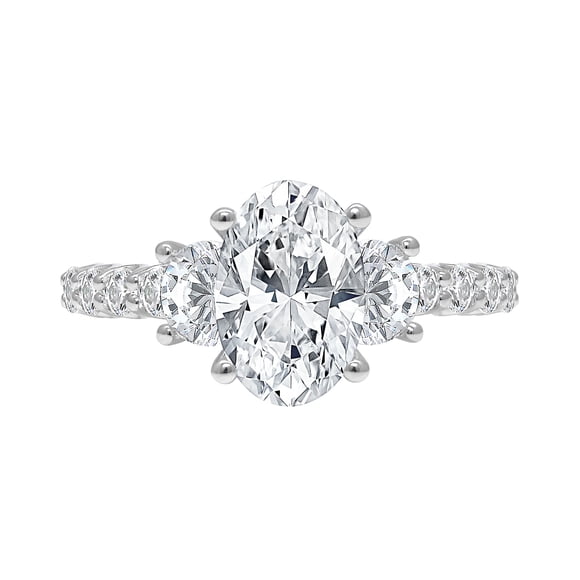 Lab Created 3.50 CT.T.W. Oval Cut Diamond Ring in 14K White Gold
