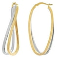thumbnail image 3 of Double Curve Hoop Earrings in 14K Gold, 3 of 4