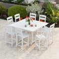 thumbnail image 1 of POLYWOOD Gulf Shores Farmhouse Trestle Counter Side Chair Set, 9pc, 1 of 9