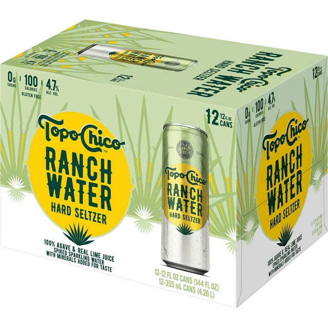 Topo Chico Ranch Water Hard Seltzer 12 fl. oz. can, 12 pk.