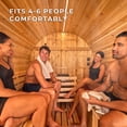 thumbnail image 7 of Backyard Discovery 4-6 Person Cedar Outdoor Barrel Sauna with Electric Heater & Porch, 7 of 11