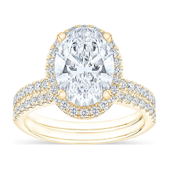 Lab Created Diamond 3.60 CT.T.W. Oval Cut Bridal Set