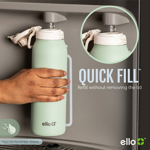 Ello Pop & Fill 32oz. 2-Pack Stainless Steel Water Bottle with