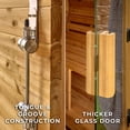 thumbnail image 6 of Backyard Discovery 4-6 Person Cedar Outdoor Cube Sauna with Electric Heater & Glass Door, 6 of 13