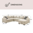 thumbnail image 5 of Dylan Stain-Resistant Fabric 6 Seat Storage Sectional With Pullout Bed, Assorted Colors, 5 of 10