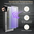thumbnail image 4 of Lanbo 24 Inch 153 Bottle Wine Cooler Seamless Stainless Steel Door, 4 of 9