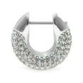 thumbnail image 2 of Swarovski Round Cut White Crystal Dextera Hoop Earrings, 2 of 5