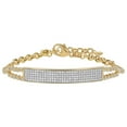 thumbnail image 1 of 1.25 CT. T.W. Diamond Pavé Bar Bracelet in 14K Gold, 1 of 8