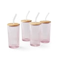 thumbnail image 2 of Member's Mark 4-Pack Glass Tumblers with Bamboo Lids, 2 of 3