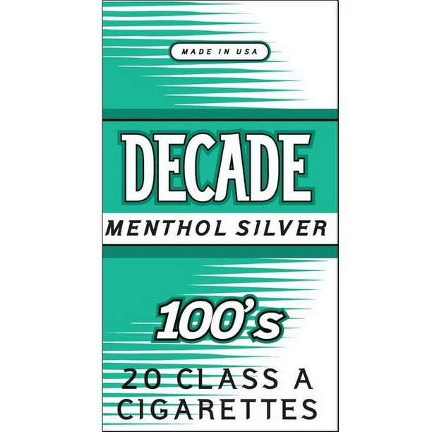 menthol cigarettes price Decade Silver Menthol 100's Box 20 ct., 10 pk