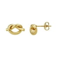 thumbnail image 2 of High Polish Knot Stud Earrings in 14K Gold, 2 of 6