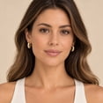 thumbnail image 6 of Graduated Open Hoop Earrings in 14K Gold, 6 of 6