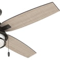 thumbnail image 7 of Hunter 52" Ocala Fresh White Outdoor Damp Rated Ceiling Fan with LED Light Kit and Pull Chain, 7 of 16