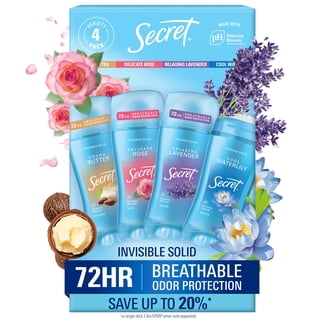 Secret Fresh Invisible Solid Antiperspirant Deodorant, Variety Pack, 2.6 oz., 4 pk.
