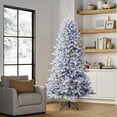 thumbnail image 1 of Member's Mark 7.5' Flocked Aspen Pre-Lit Christmas Tree, 1 of 10
