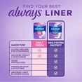thumbnail image 2 of Always Anti-Bunch Xtra Protection Daily Liners, Unscented, Long, 200 ct., 2 of 10