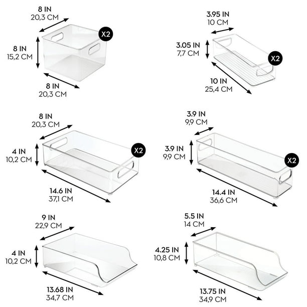 iDesign 10-Piece Fridge + Freeze Storage Bin Starter Set