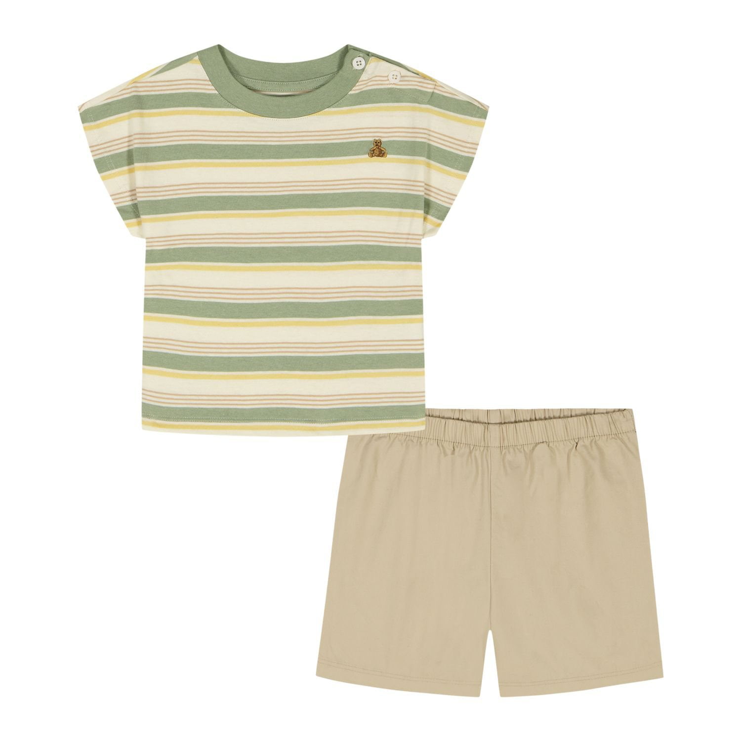 Baby Gap Boys 2-Piece Outfit Set — Green Stripe, 18M - image 1