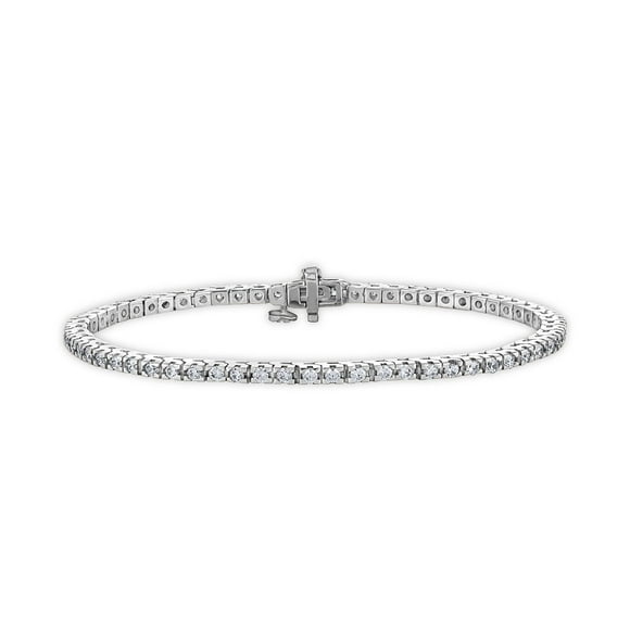 1.96 CT. T.W. Round Cut Diamond Tennis Bracelet in 14K Gold