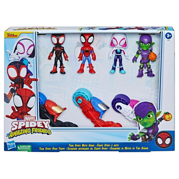 Spidey and Friends Team Spidey Moto Squad Action Figures
