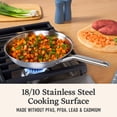 thumbnail image 5 of Calphalon 3-Piece Stainless Steel Fry Pan Set, 5 of 6