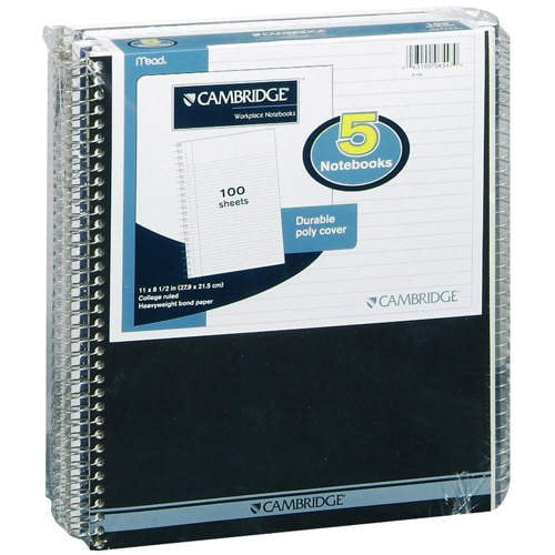 Mead Cambridge Notebooks - 5/100 sheet Pack