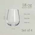 thumbnail image 4 of Over&Back 18oz Stemless Red Wine Glasses, Set of 4, 4 of 8