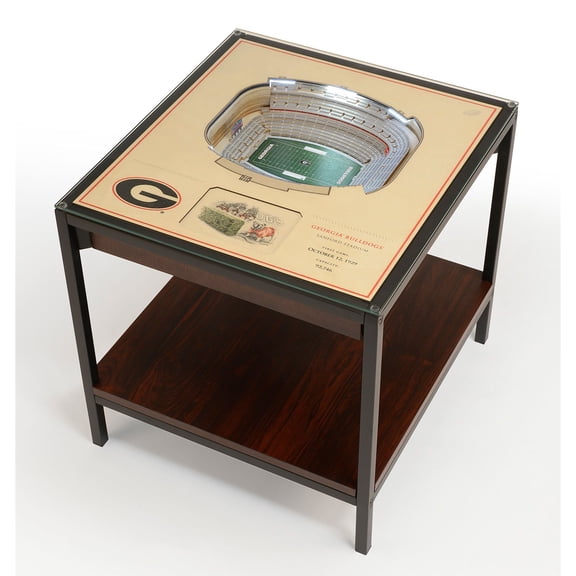 YouTheFan Georgia Bulldogs Lighted Stadium End Table