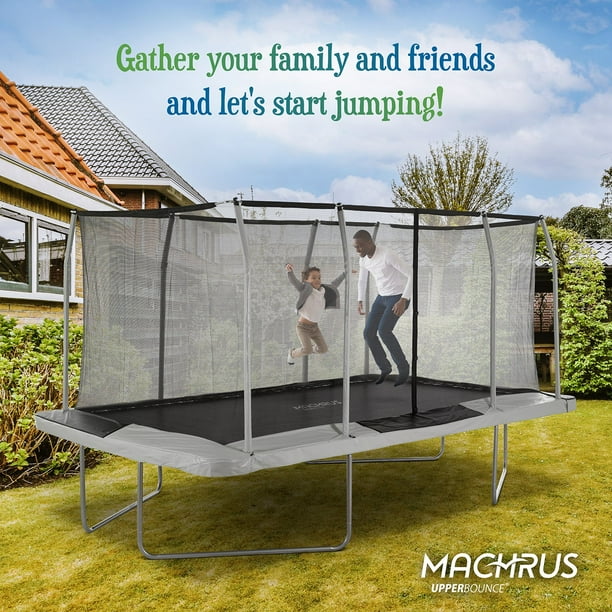 Upper Bounce Mega Rectangular Trampoline with Fiber Flex Enclosure