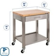 thumbnail image 2 of Seville Classics Home Worktable Kitchen Cart, 30" W x 20" D x 36" H, 2 of 13