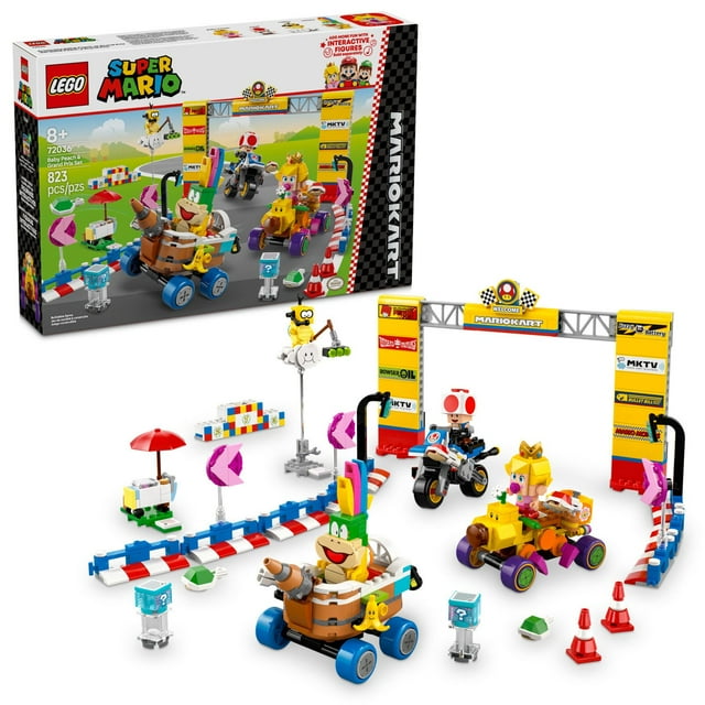 LEGO Super Mario: Mario Kart Baby Peach & Grand Prix Building Set, 823 pcs.