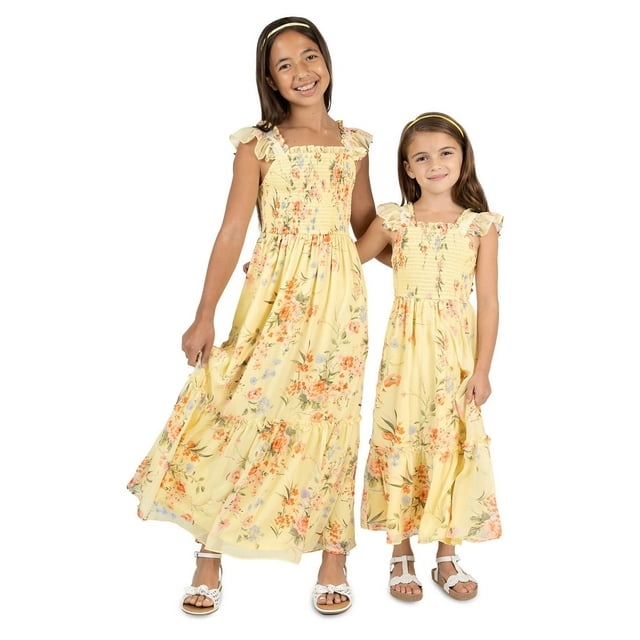 Rare Editions Girls Chiffon Maxi Dress