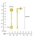 thumbnail image 4 of Diamond Cut Bezel Dangle Earrings in 14K Gold, 4 of 4