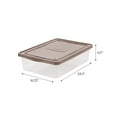 thumbnail image 9 of IRIS USA, 28 Quart Underbed Snap Lid Clear Plastic Storage Container, 16.25" W x 24" L x 6" H, 6 Piece Set, 9 of 9