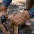 thumbnail image 5 of Plainsman Premium Cabretta Brown Leather Gloves 2 Pairs, 5 of 5