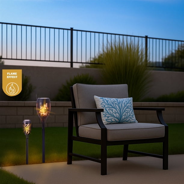 Deck Impressions Hummingbird Solar Tiki with Flame Effect Lights