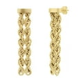 thumbnail image 1 of Kissing Hearts Double Rope Chain Earrings in 14K Gold, 1 of 7