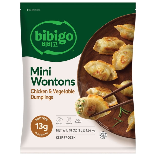 bibigo Mini Chicken & Vegetable Wontons, Frozen, 48 oz.