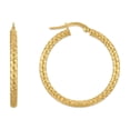 thumbnail image 1 of Diamond Cut Hoop Earrings in 14K Gold, 1 of 5