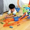 thumbnail image 2 of Hot Wheels Stunt Tracks Mid-Air Crash Playset with Die-Cast Toy Car & Motorized Booster, 2 of 6
