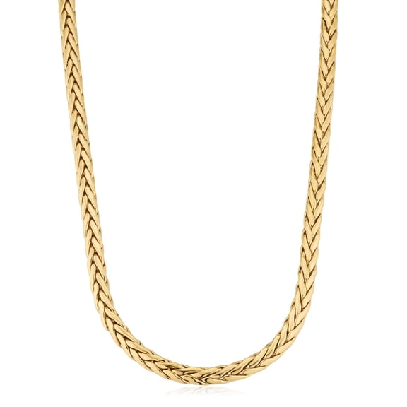 Flat Weave Chain Necklace in 14K Gold