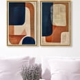 thumbnail image 3 of Blue and Cream Set Midcentury Abstract Canvas Print by Oliver Gal Prints, 3 of 4