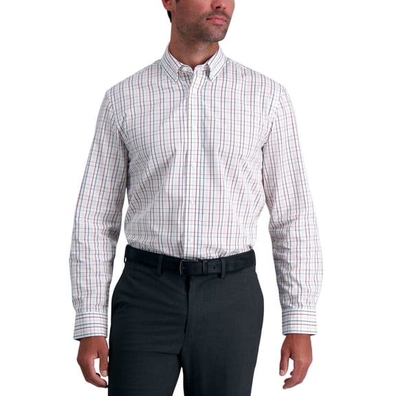 Haggar Men's Long Sleeve Button-Down Dress Shirt