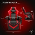 thumbnail image 4 of RESPAWN-S900 Racing Style Gaming Recliner Chair, Assorted Colors, 4 of 9