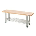 thumbnail image 1 of UltraHD 48" Wood Seating Bench with Storage Shelf, 1 of 10